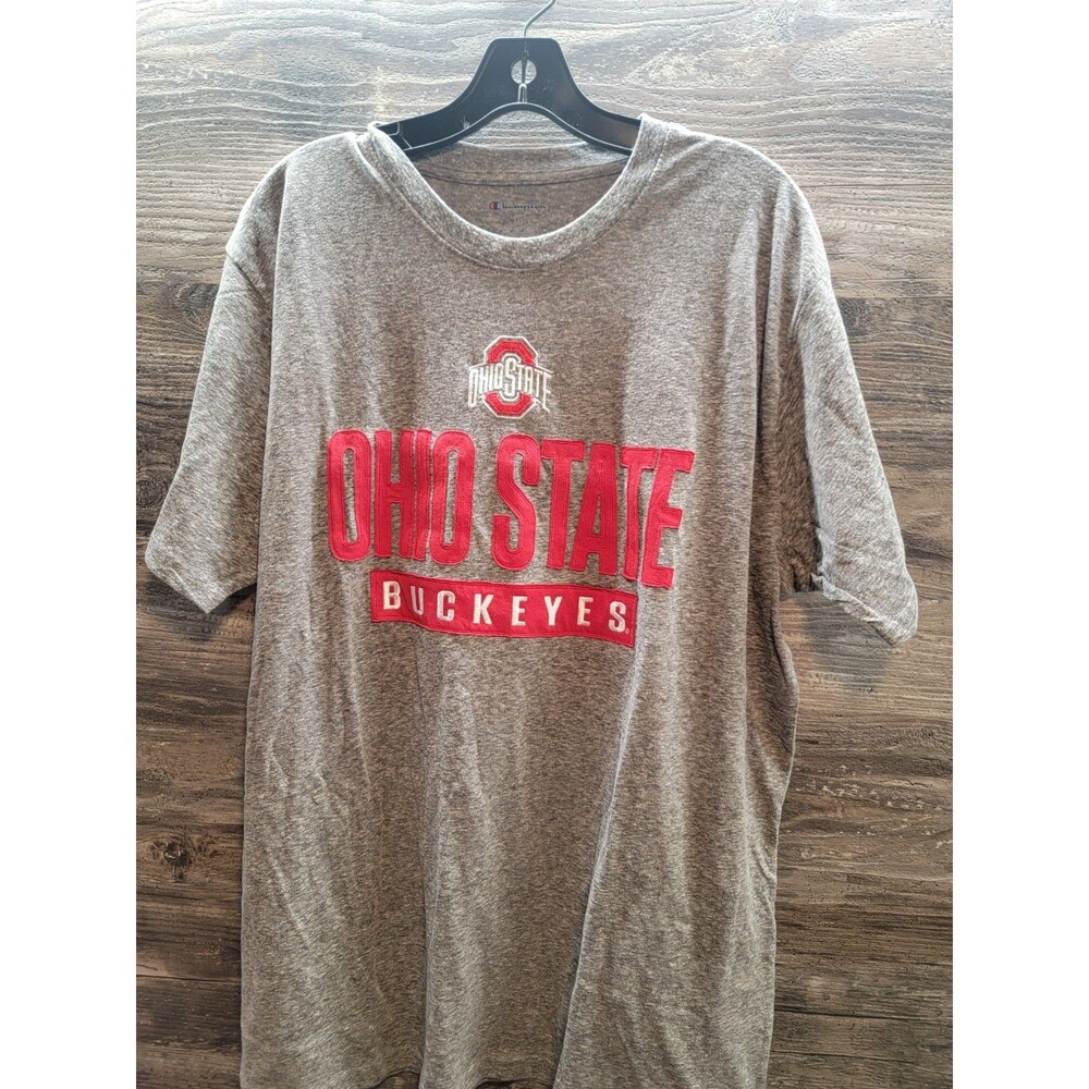 Champion Ohio State Crew Neck Short Sleeve T-Shirt Heather Grey Adult XL